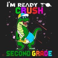Back To School Dinosaur Im Ready To Crush Second Grade Great Gift Beanie thumb 2