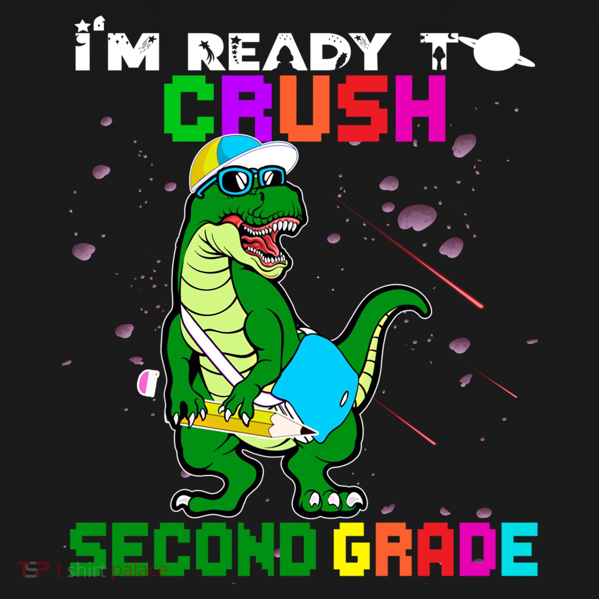 Back To School Dinosaur Im Ready To Crush Second Grade Great Gift Pajama Set