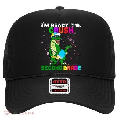 Back To School Dinosaur Im Ready To Crush Second Grade Great Gift Hat