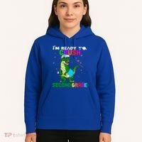 Back To School Dinosaur Im Ready To Crush Second Grade Great Gift Hoodie thumb 5