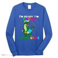 Back To School Dinosaur Im Ready To Crush Second Grade Great Gift Long Sleeve Shirt thumb 0