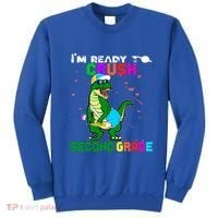 Back To School Dinosaur Im Ready To Crush Second Grade Great Gift Sweatshirt thumb 0