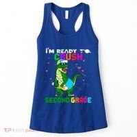 Back To School Dinosaur Im Ready To Crush Second Grade Great Gift Women's Tank Top thumb 0