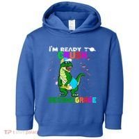 Back To School Dinosaur Im Ready To Crush Second Grade Great Gift Toddler Hoodie thumb 0