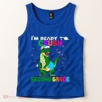 Back To School Dinosaur Im Ready To Crush Second Grade Great Gift Tank Top thumb 2