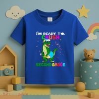 Back To School Dinosaur Im Ready To Crush Second Grade Great Gift Toddler T-Shirt thumb 3