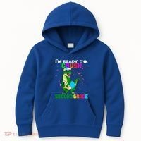 Back To School Dinosaur Im Ready To Crush Second Grade Great Gift Kids Hoodie thumb 0