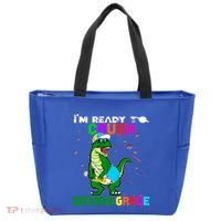 Back To School Dinosaur Im Ready To Crush Second Grade Great Gift Tote Bag thumb 0