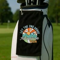 Back To School Gift Let The Second Grade Adventure Begin Golf Towel thumb 2