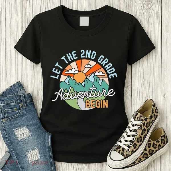 Back To School Gift Let The Second Grade Adventure Begin Women's T-Shirt
