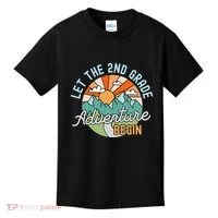 Back To School Gift Let The Second Grade Adventure Begin Kids T-Shirt thumb 0