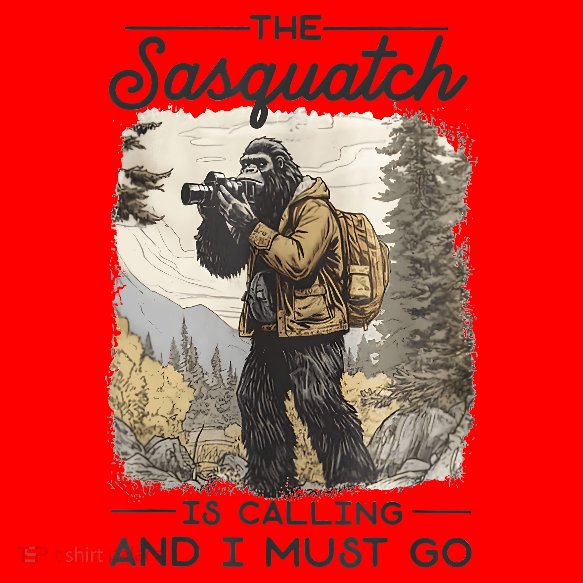 Bigfoot The Sasquatch Is Calling And I Must Go Santa Hat