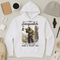Bigfoot The Sasquatch Is Calling And I Must Go Hoodie thumb 3