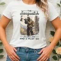 Bigfoot The Sasquatch Is Calling And I Must Go Women's T-Shirt thumb 2