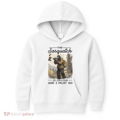 Bigfoot The Sasquatch Is Calling And I Must Go Kids Hoodie