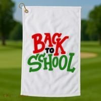 Back To School Holiday Cute Gift Golf Towel thumb 1