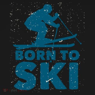 Born To Ski Sweatshirt Cinch Pack Bag