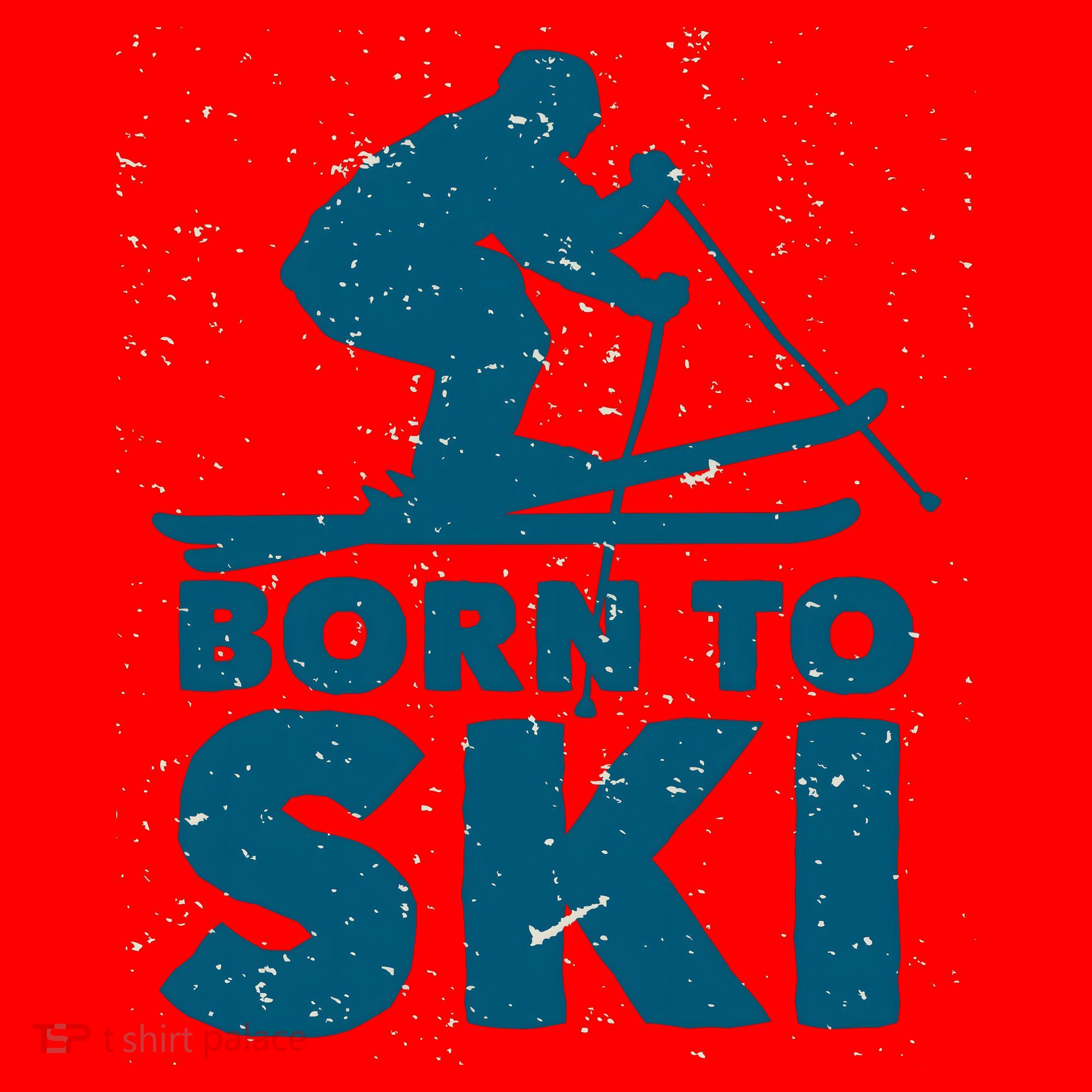 Born To Ski Santa Hat