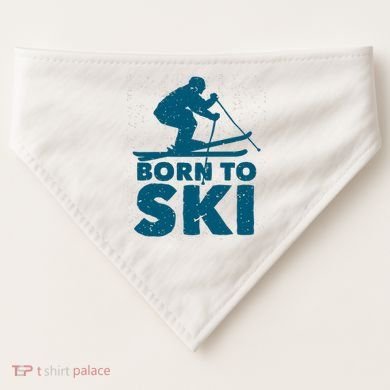 Born To Ski USA-Made Doggie Bandana