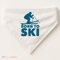 Born To Ski USA-Made Doggie Bandana thumb 0