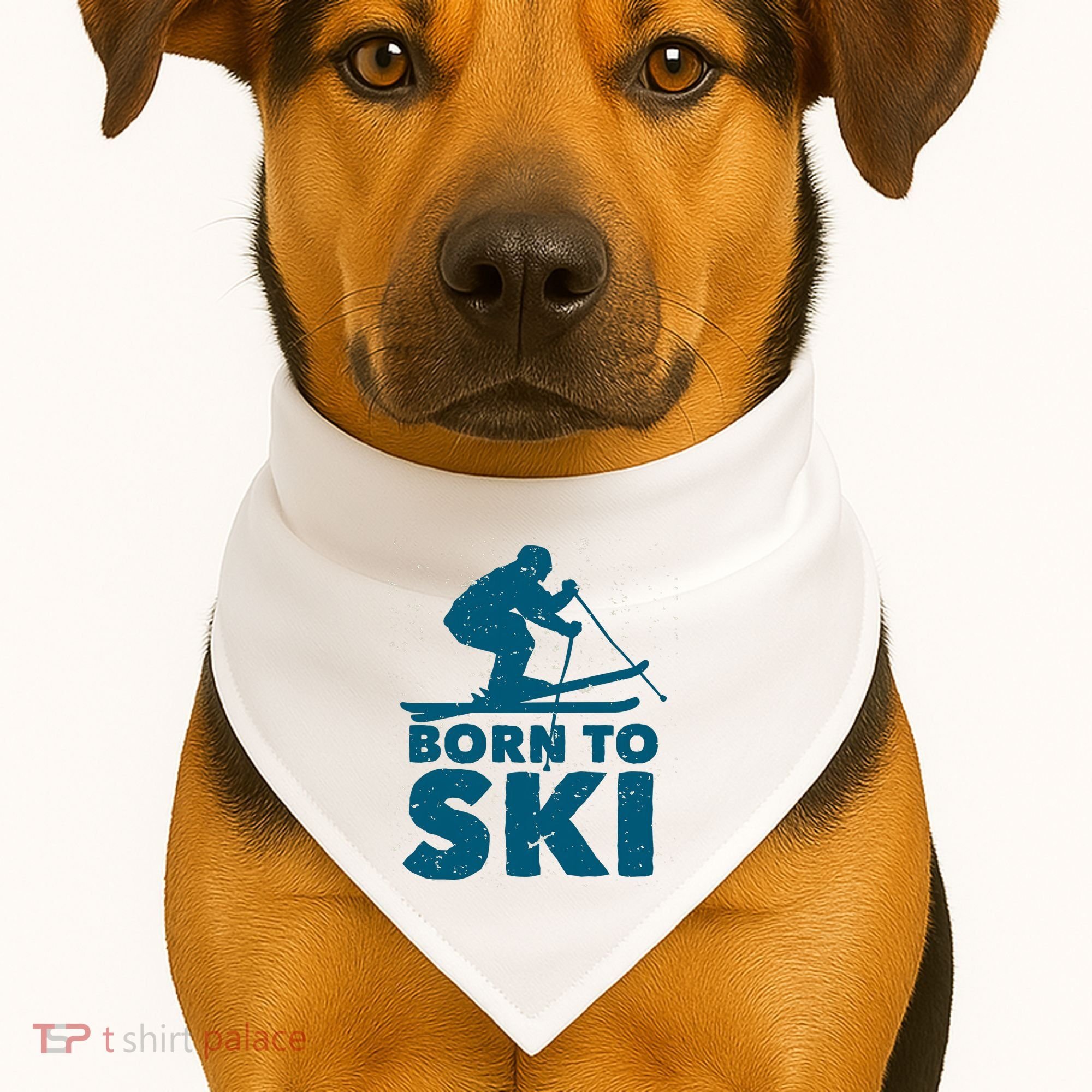Born To Ski USA-Made Doggie Bandana