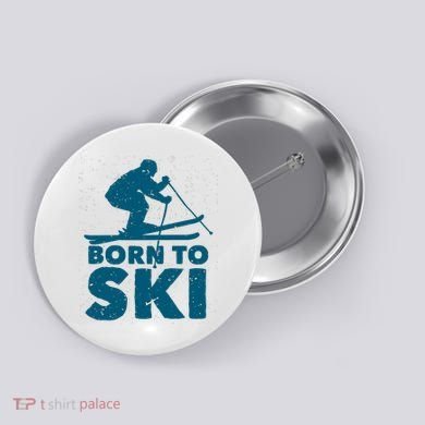 Born To Ski Button