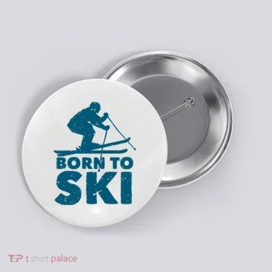 Born To Ski Button