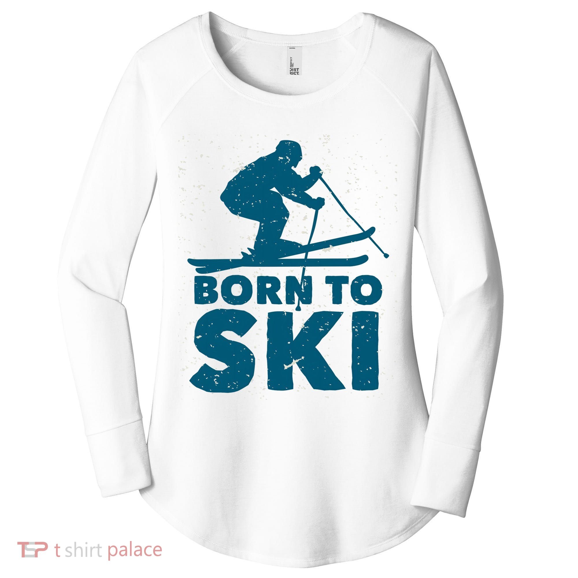 Born To Ski Women's Perfect Tri Tunic Long Sleeve Shirt