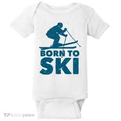 Born To Ski Baby Bodysuit
