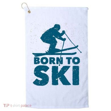 Born To Ski Golf Towel