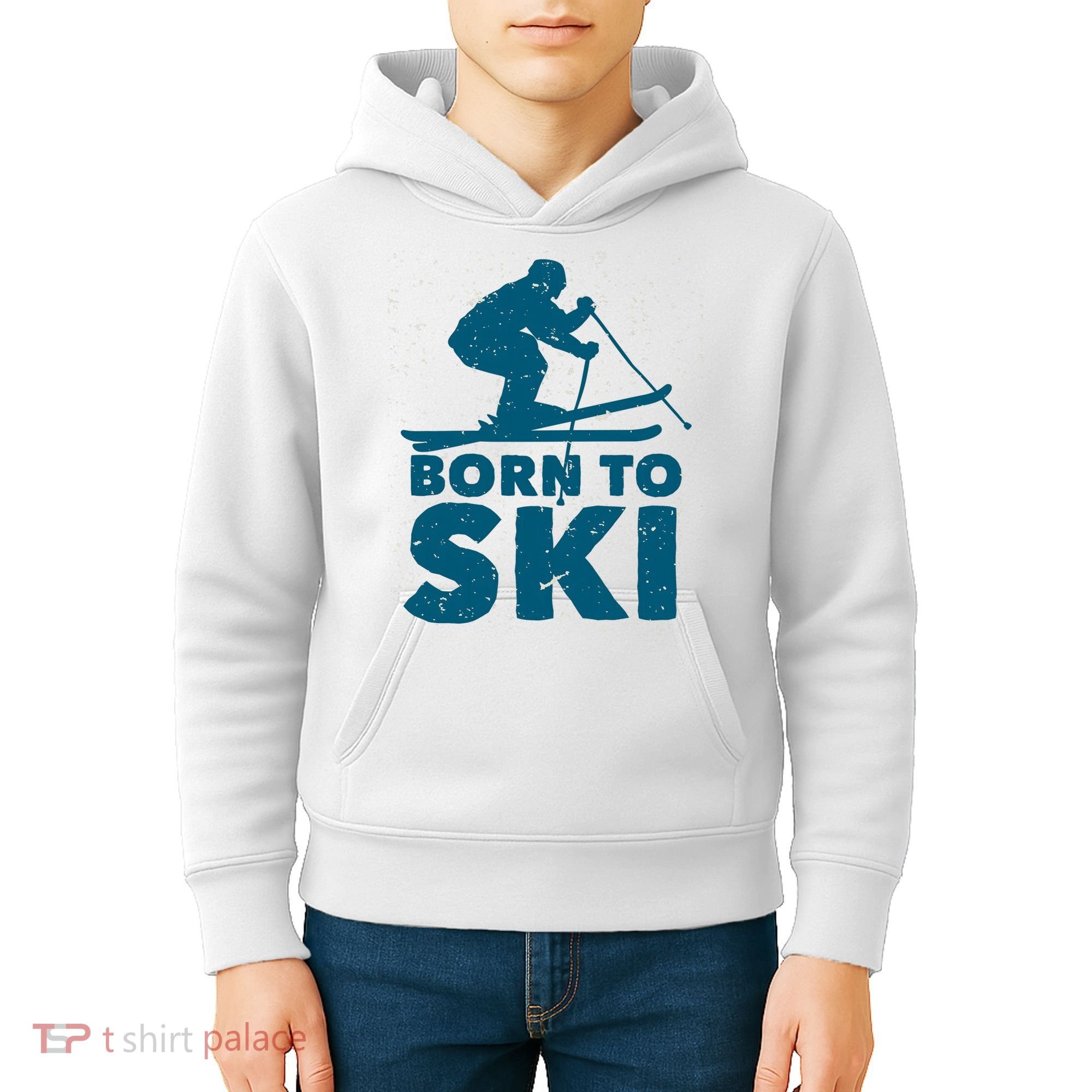 Born To Ski Kids Hoodie