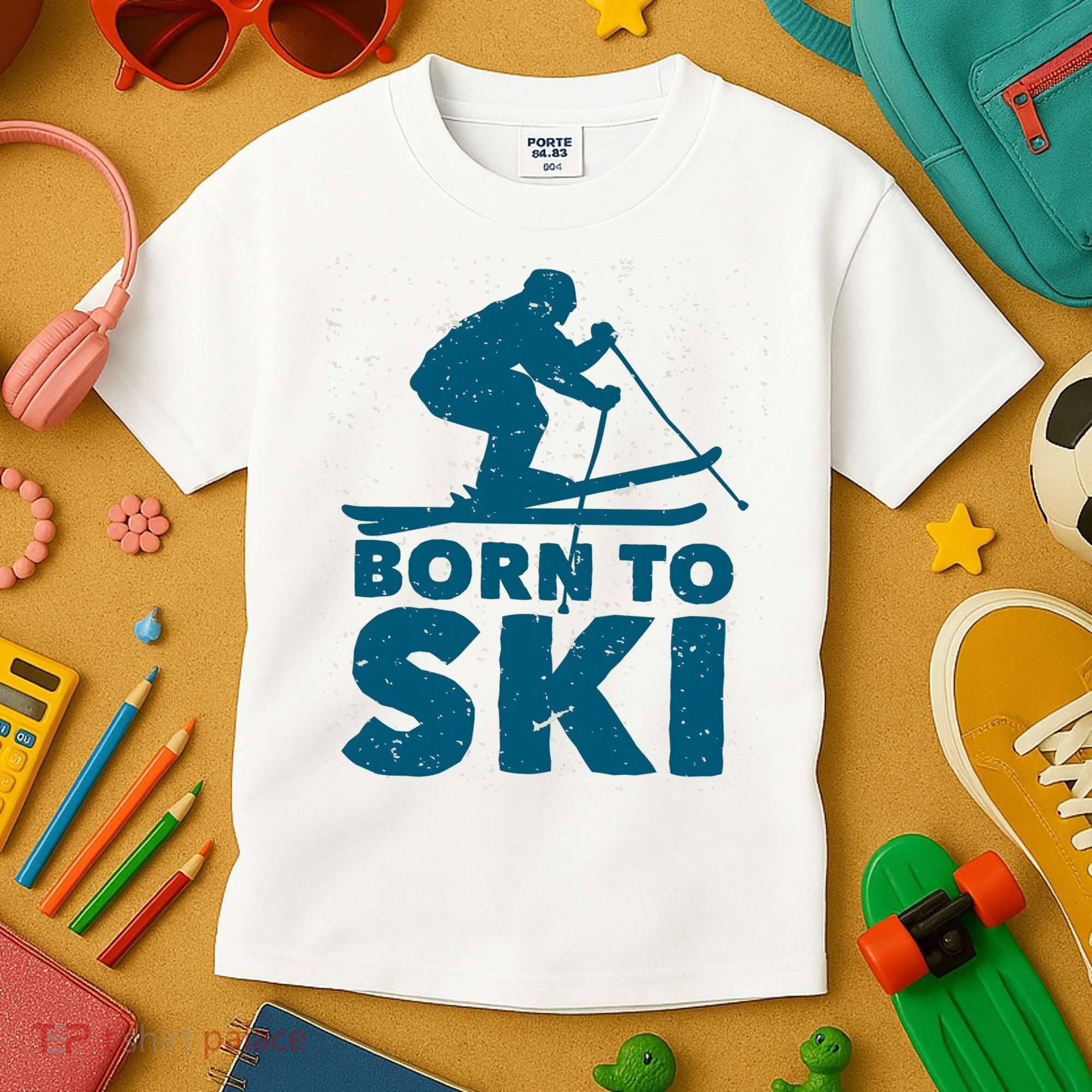 Born To Ski Kids T-Shirt