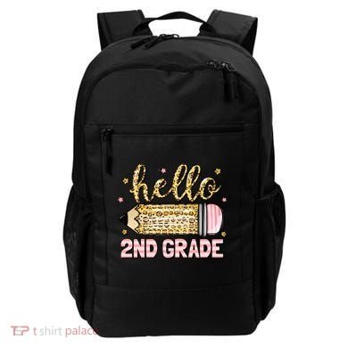 Back To School Hello Second 2nd Grade Leopard Pencil Girl Backpack