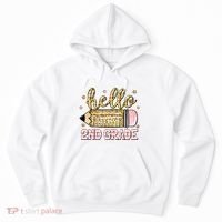Back To School Hello Second 2nd Grade Leopard Pencil Girl Hoodie thumb 0