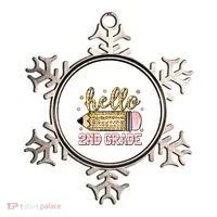 Back To School Hello Second 2nd Grade Leopard Pencil Girl Ornament thumb 0