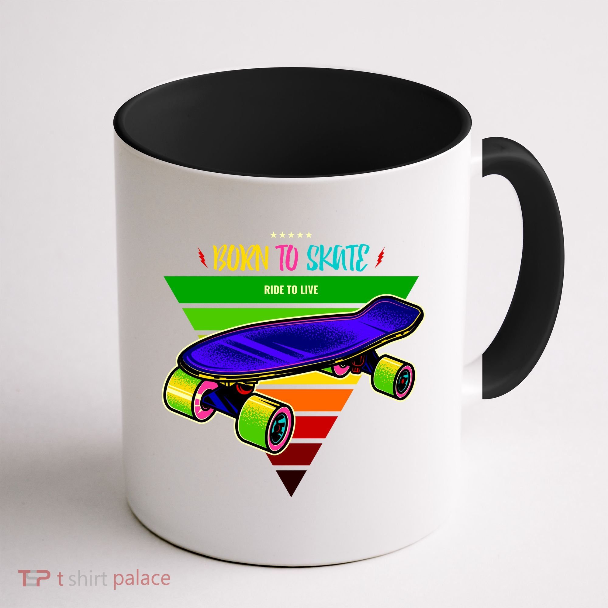 Born To Skate Ride To Live Coffee Mug