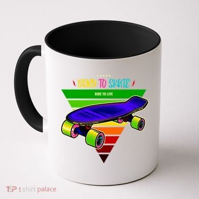 Born To Skate Ride To Live Coffee Mug