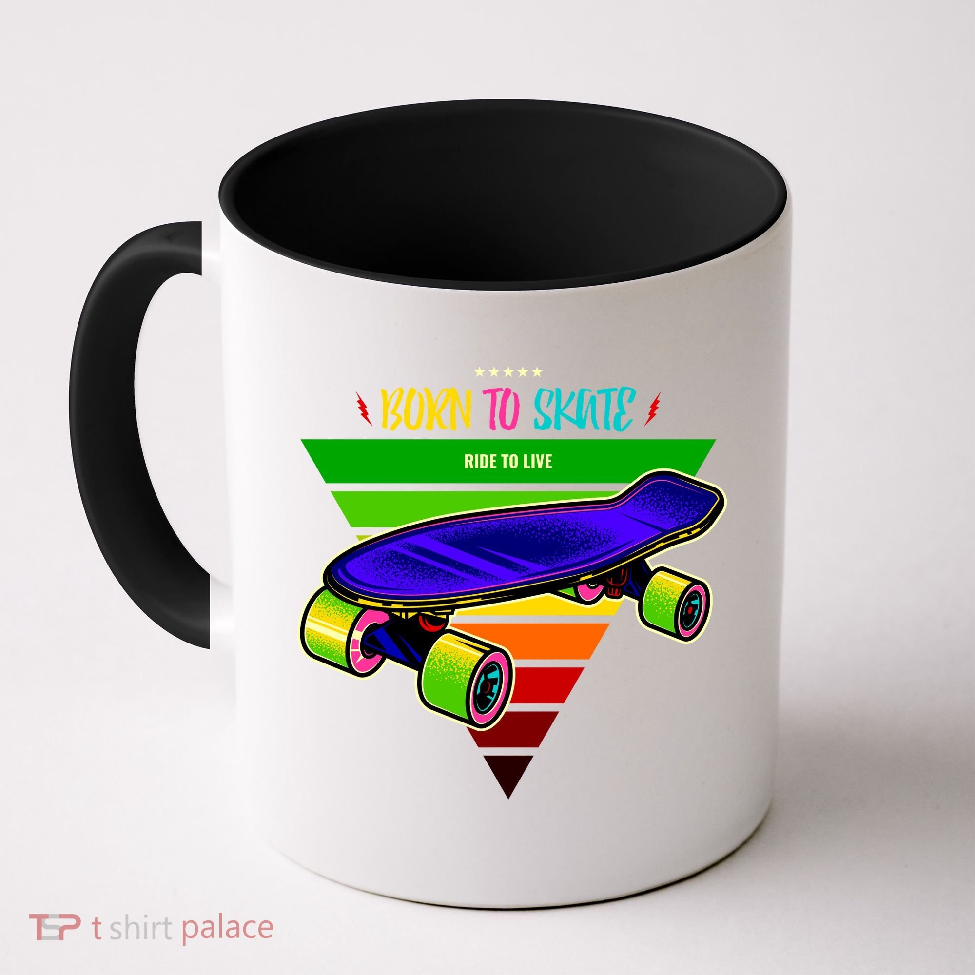 Born To Skate Ride To Live Coffee Mug