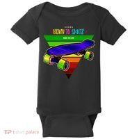 Born To Skate Ride To Live Baby Bodysuit thumb 0