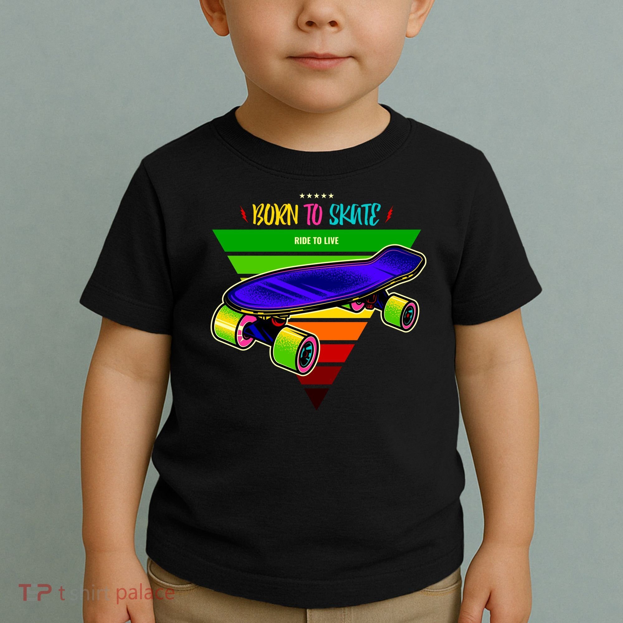 Born To Skate Ride To Live Toddler T-Shirt