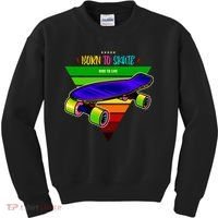Born To Skate Ride To Live Kids Sweatshirt thumb 0