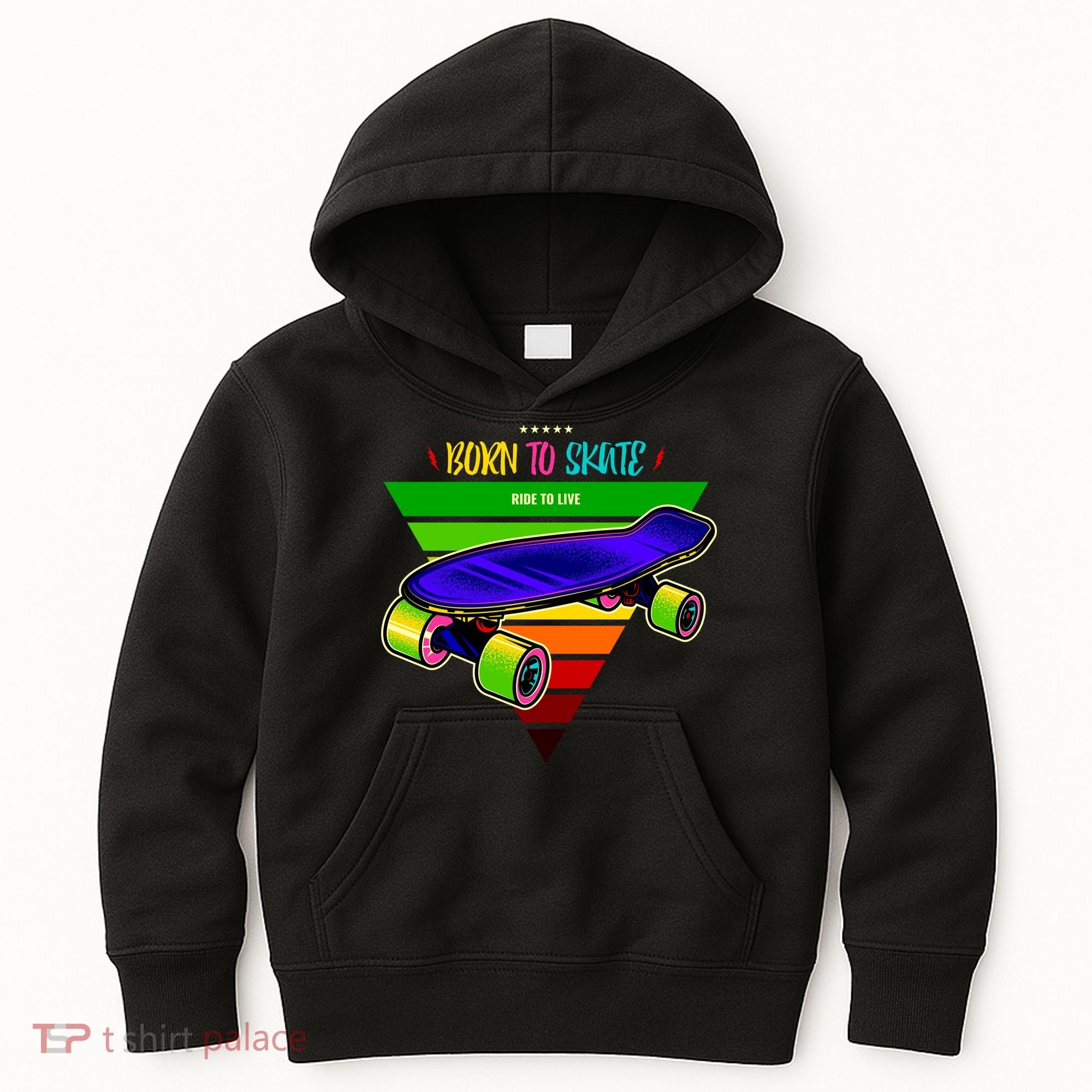 Born To Skate Ride To Live Kids Hoodie