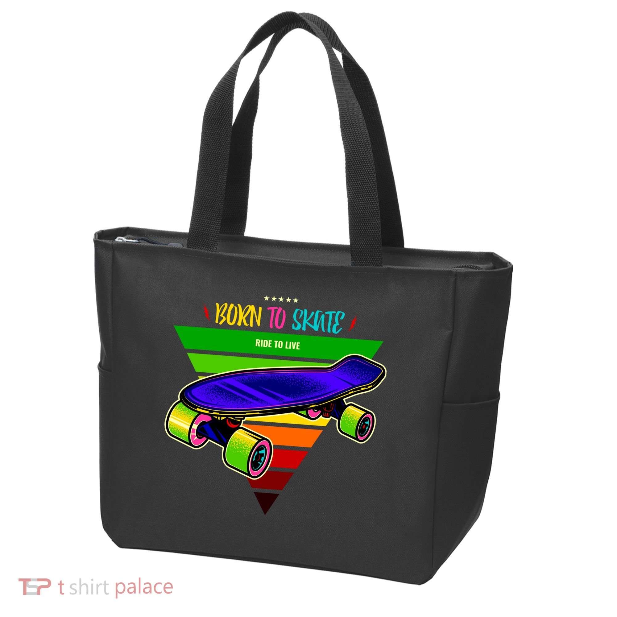 Born To Skate Ride To Live Tote Bag
