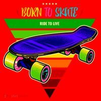 Born To Skate Ride To Live Santa Hat thumb 1