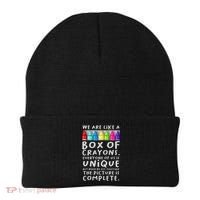 Back To School Teacher We Are Like A Box Of Crayons Beanie thumb 0