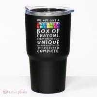 Back To School Teacher We Are Like A Box Of Crayons Tumbler thumb 0