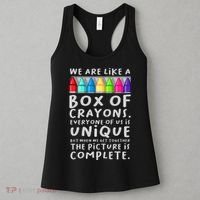 Back To School Teacher We Are Like A Box Of Crayons Women's Tank Top thumb 3