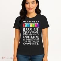 Back To School Teacher We Are Like A Box Of Crayons Women's T-Shirt thumb 4
