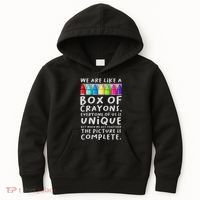 Back To School Teacher We Are Like A Box Of Crayons Kids Hoodie thumb 0