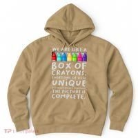 Back To School Teacher We Are Like A Box Of Crayons Hoodie thumb 0